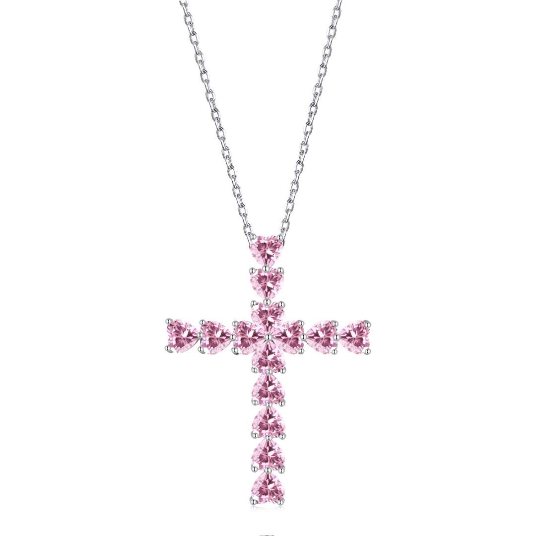 [Love More]Radiant Cross Shape Necklace