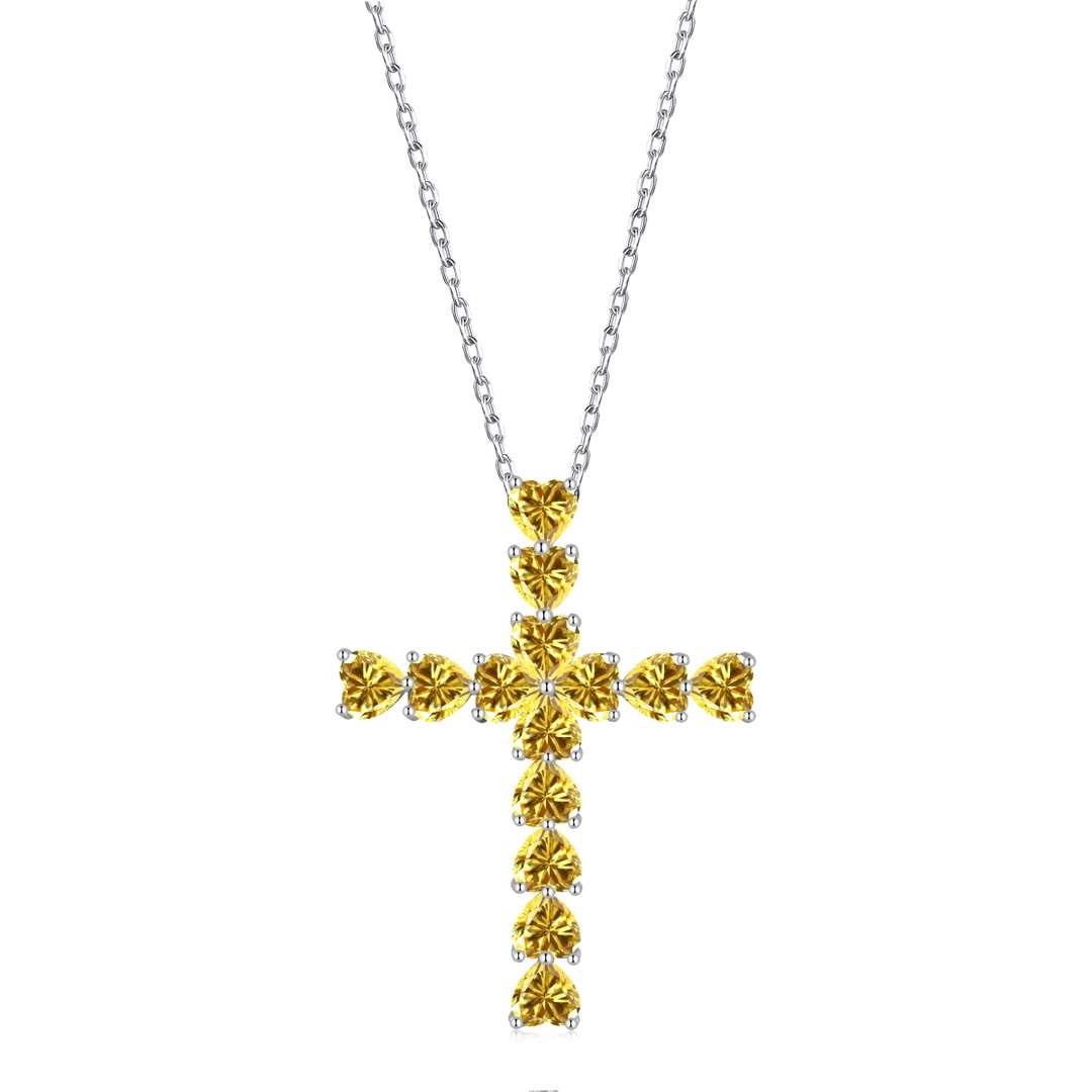[Love More]Radiant Cross Shape Necklace