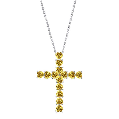 [Love More]Radiant Cross Shape Necklace