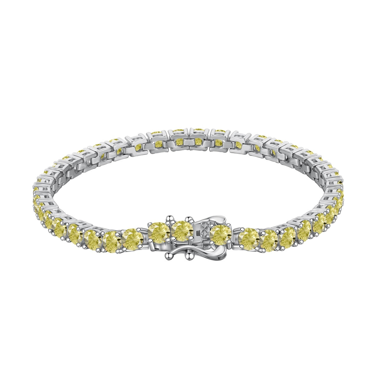 [Love More]Ornate Dazzling Round Cut Tennis Bracelet