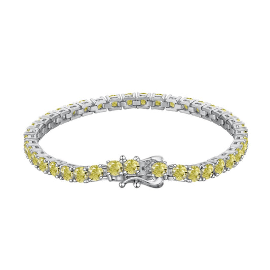 [Love More]Ornate Dazzling Round Cut Tennis Bracelet