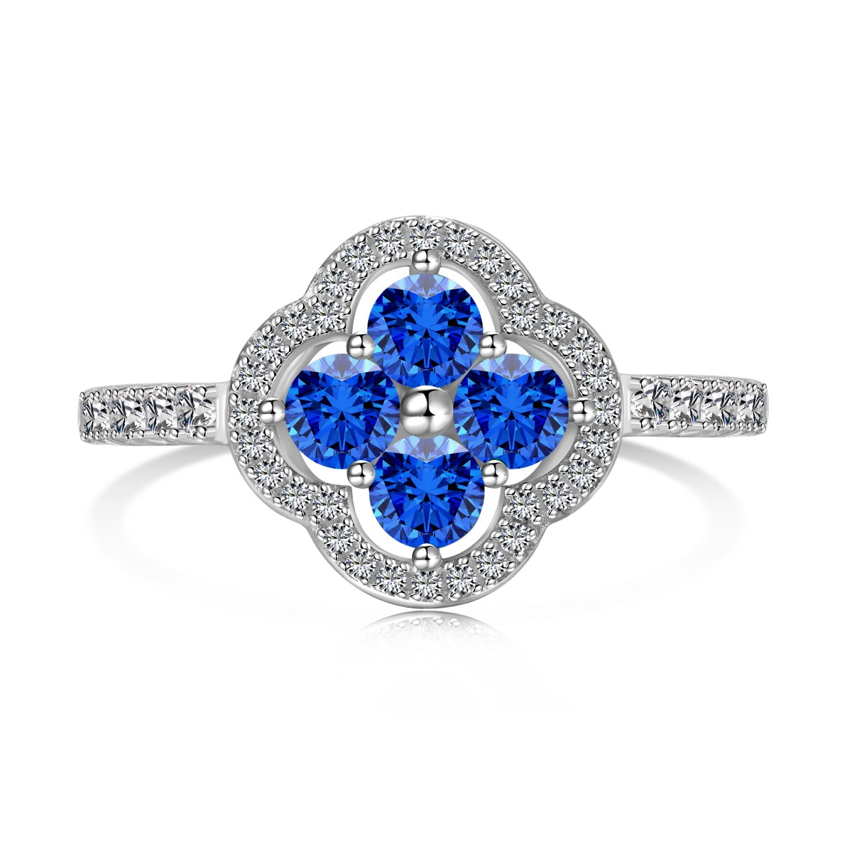 [Love More]Four Leaf Clover Flower Design Ring