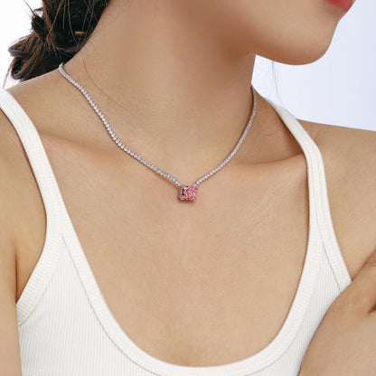 [Love More]4.0 Carat Elegant Radiant Cut Necklace