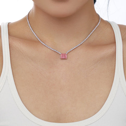 [Love More]4.0 Carat Elegant Radiant Cut Necklace