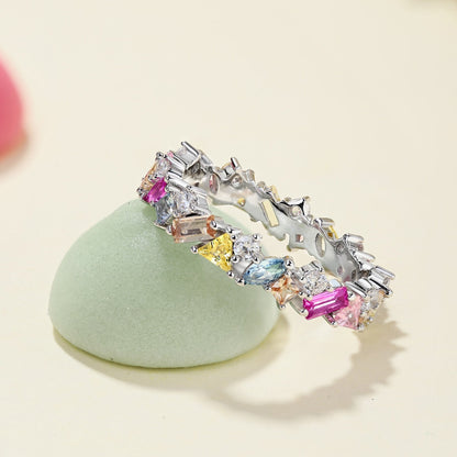 [Love More]Dazzling Polychromatic Multi cut Daily Ring
