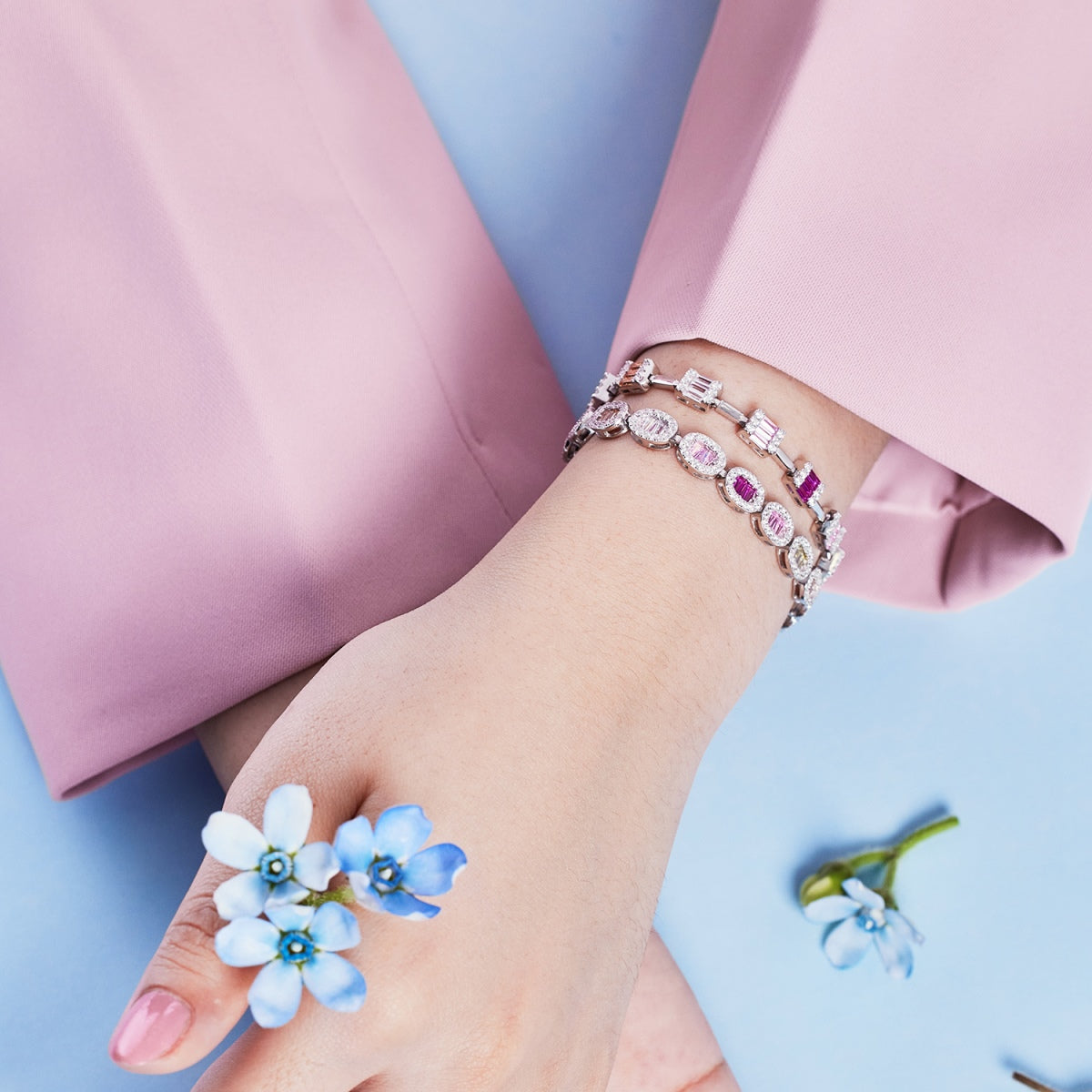 [Love More]Dainty Charming Emerald Cut Daily Bracelet