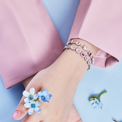 [Love More]Dainty Charming Emerald Cut Daily Bracelet