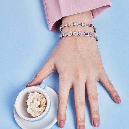 [Love More]Dainty Charming Emerald Cut Daily Bracelet