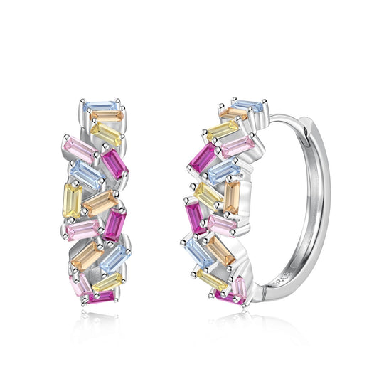 [Love More]Dazzling Colorful Emerald Cut Daily Earrings