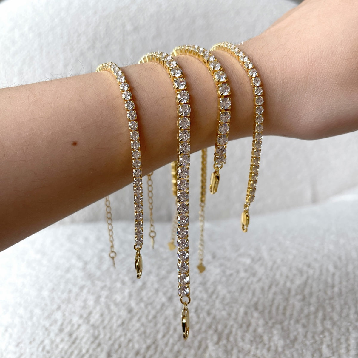 [Love More]Sparkling Radiant Princess Cut Tennis Bracelet