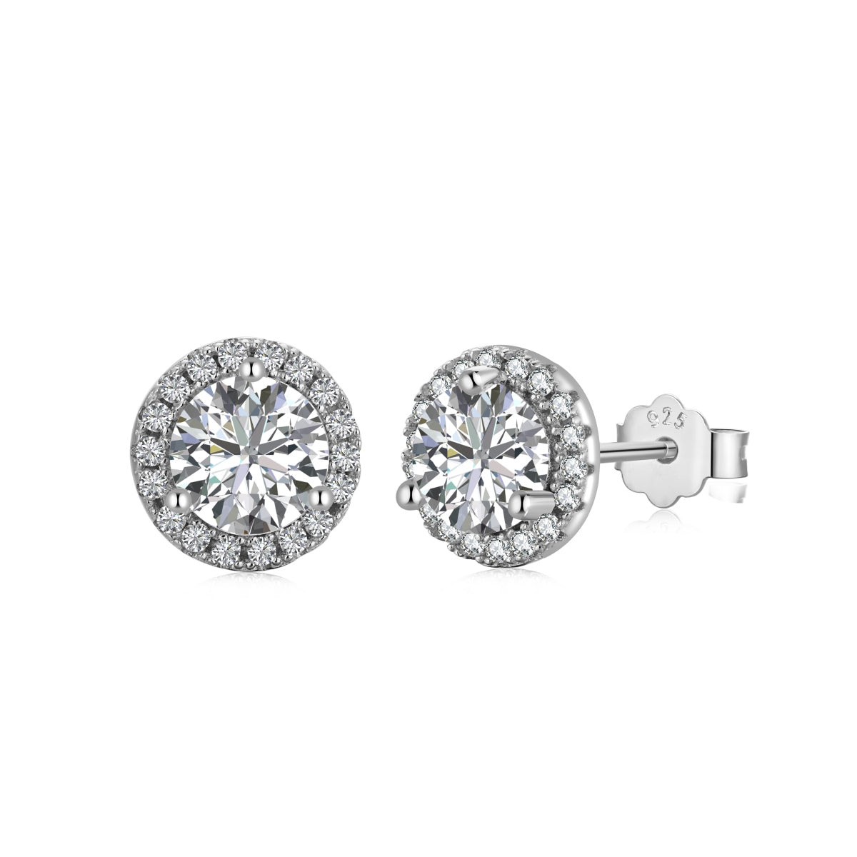 [Love More]Classic Princess Round Shape Earrings