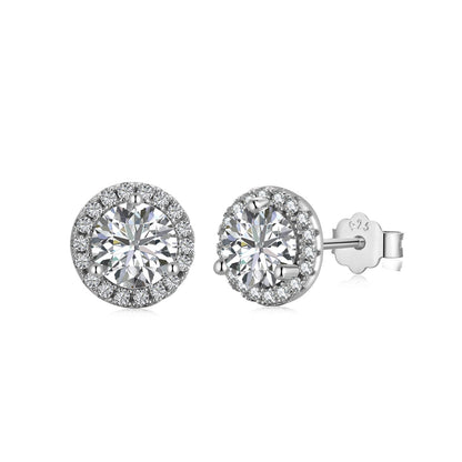 [Love More]Classic Princess Round Shape Earrings