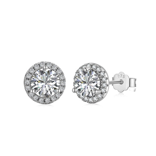 [Love More]Classic Princess Round Shape Earrings