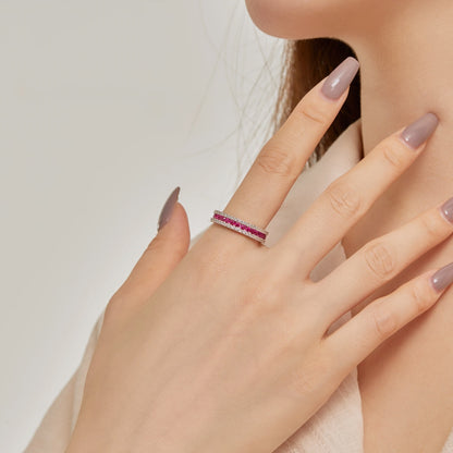 [Love More]Delicate Colorful Round Cut Daily Ring