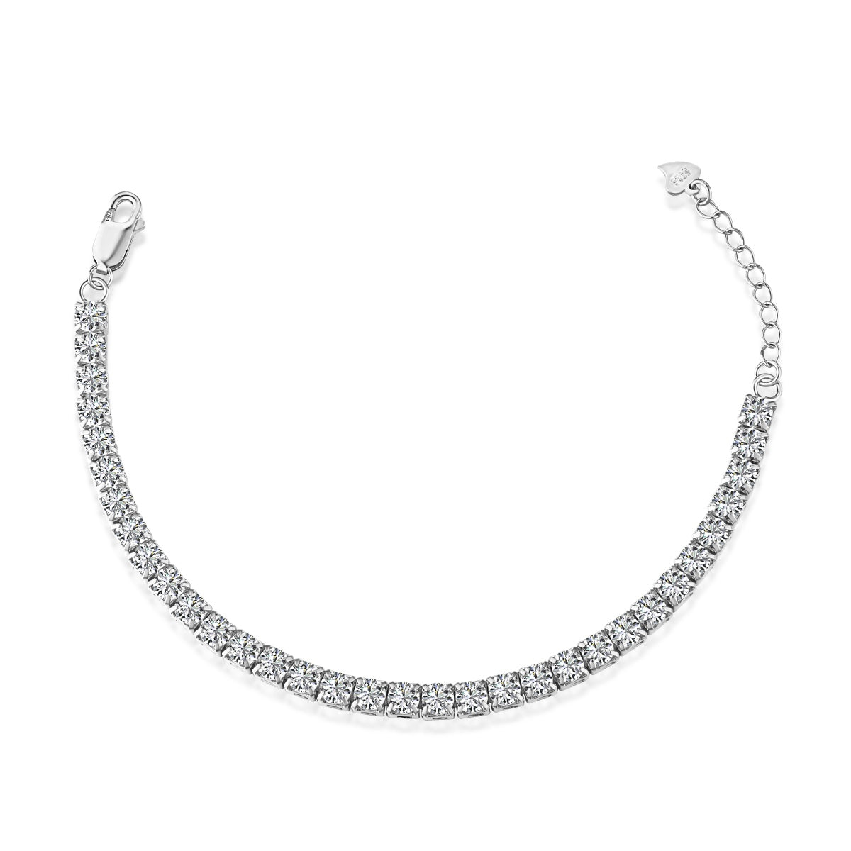 [Love More]Sparkling Radiant Princess Cut Tennis Bracelet