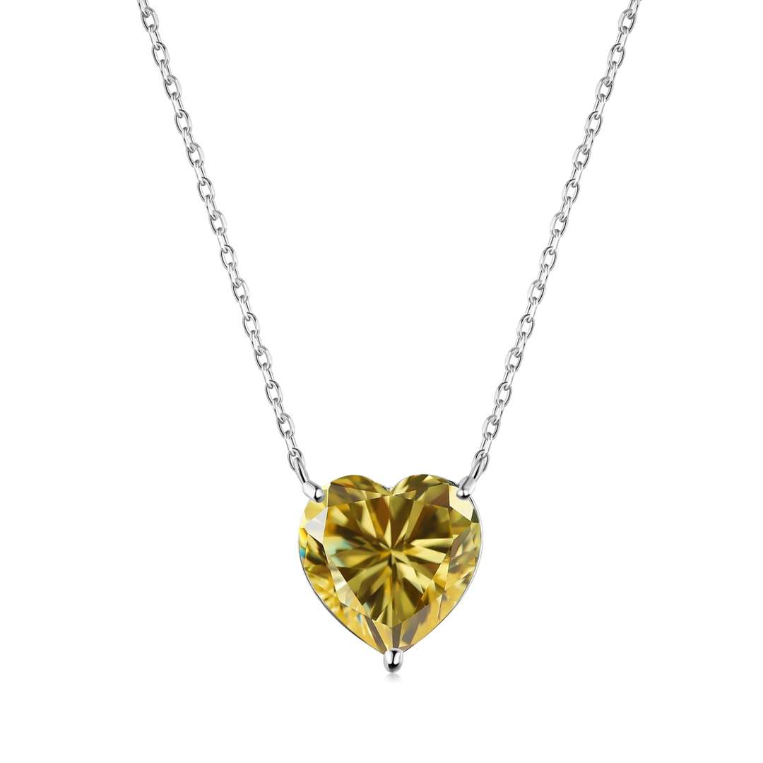 [Love More]6.0 carat Radiant Heart Shape Necklace