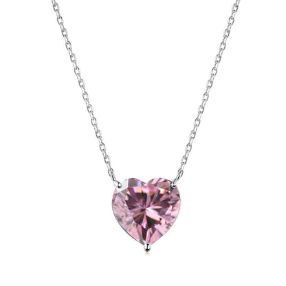 [Love More]6.0 carat Radiant Heart Shape Necklace
