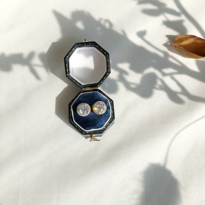 [Love More]Classic Princess Round Shape Earrings
