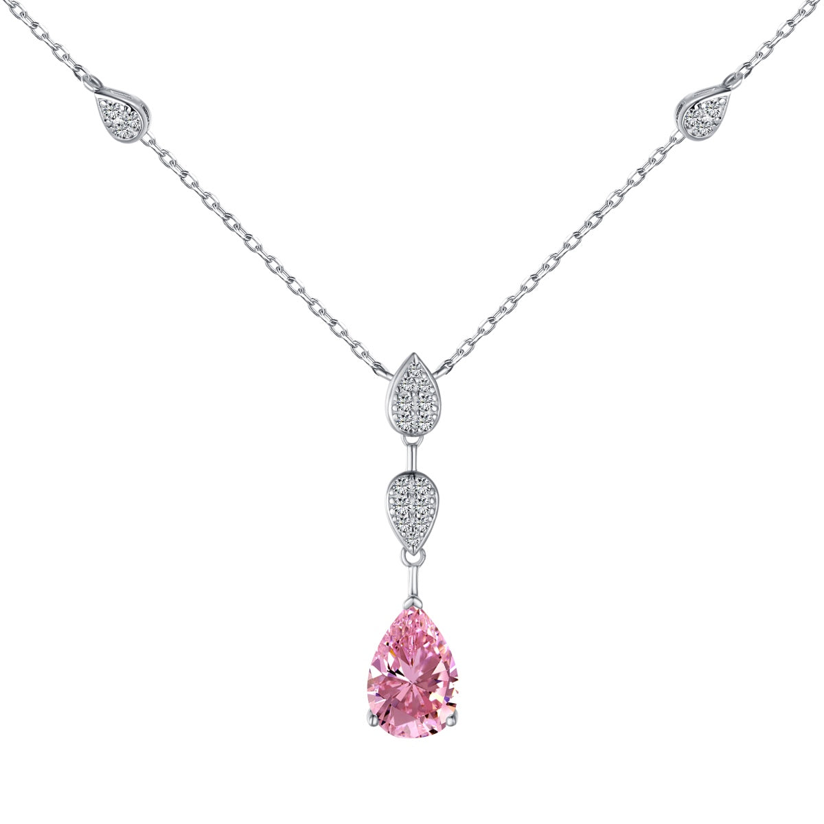 [Love More]Dazzling Pear Cut Necklace