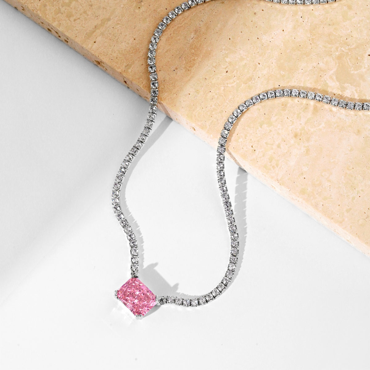 [Love More]4.0 Carat Elegant Radiant Cut Necklace