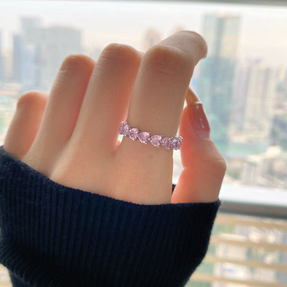[Love More]0.25 Carat Radiant Romance Heart Cut Lover Ring