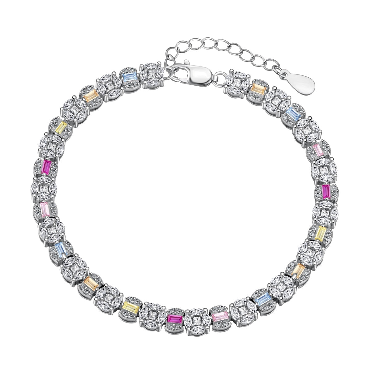 [Love More]Dazzling Radiant Multi Cut Daily Bracelet