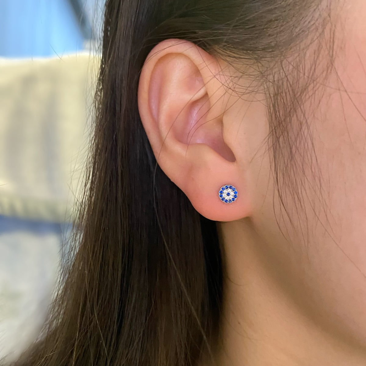 [Love More]Devil's Eye Ear Bone Nail Earrings