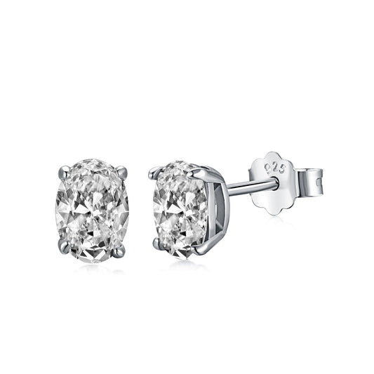 [Love More]Oval Classic Dignified Elegant Earrings
