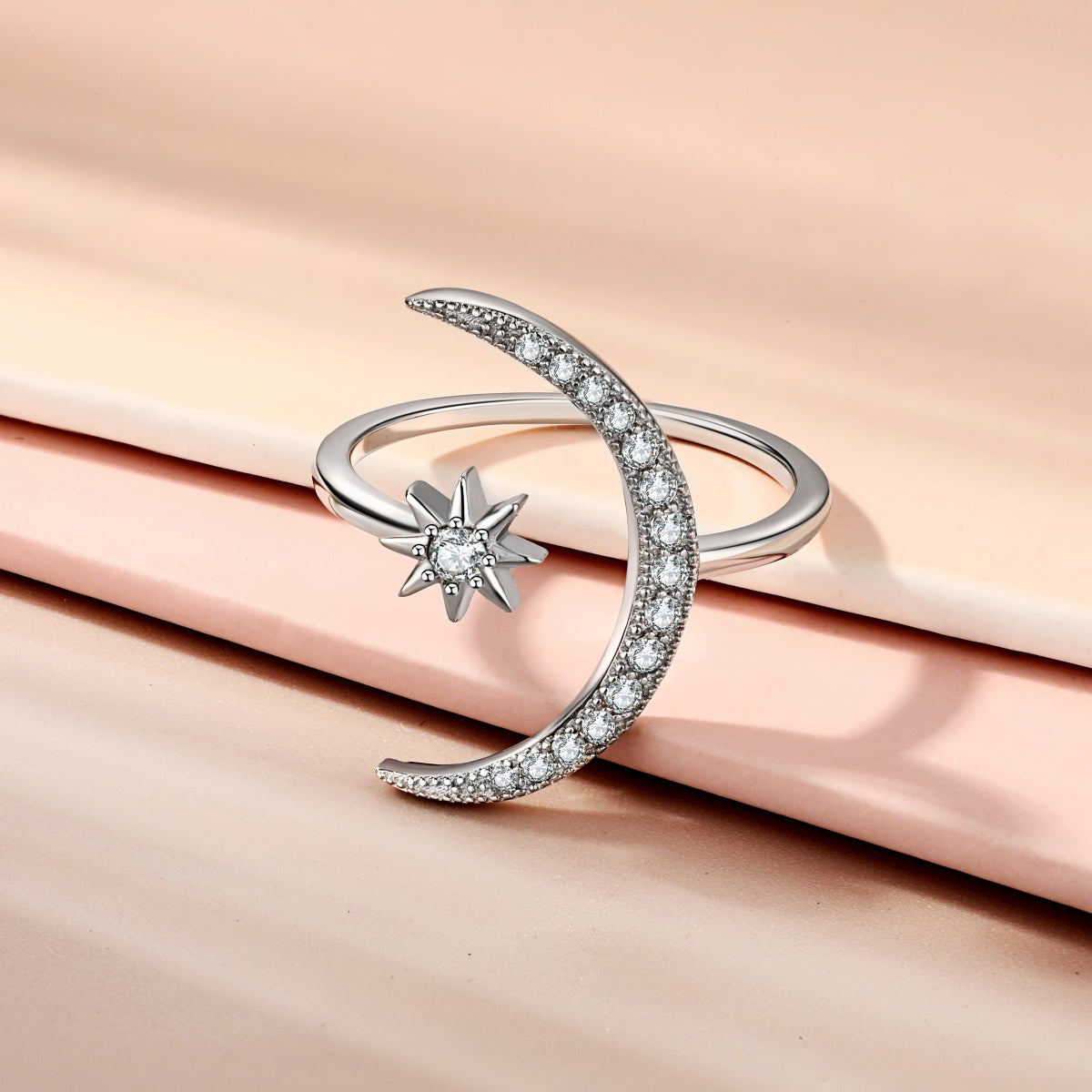 [Love More]Eternity Moon & Star Ring