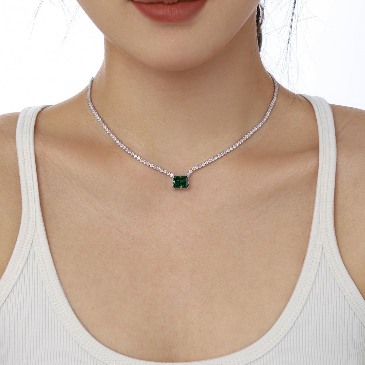 [Love More]4.0 Carat Elegant Radiant Cut Necklace