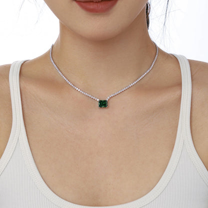 [Love More]4.0 Carat Elegant Radiant Cut Necklace