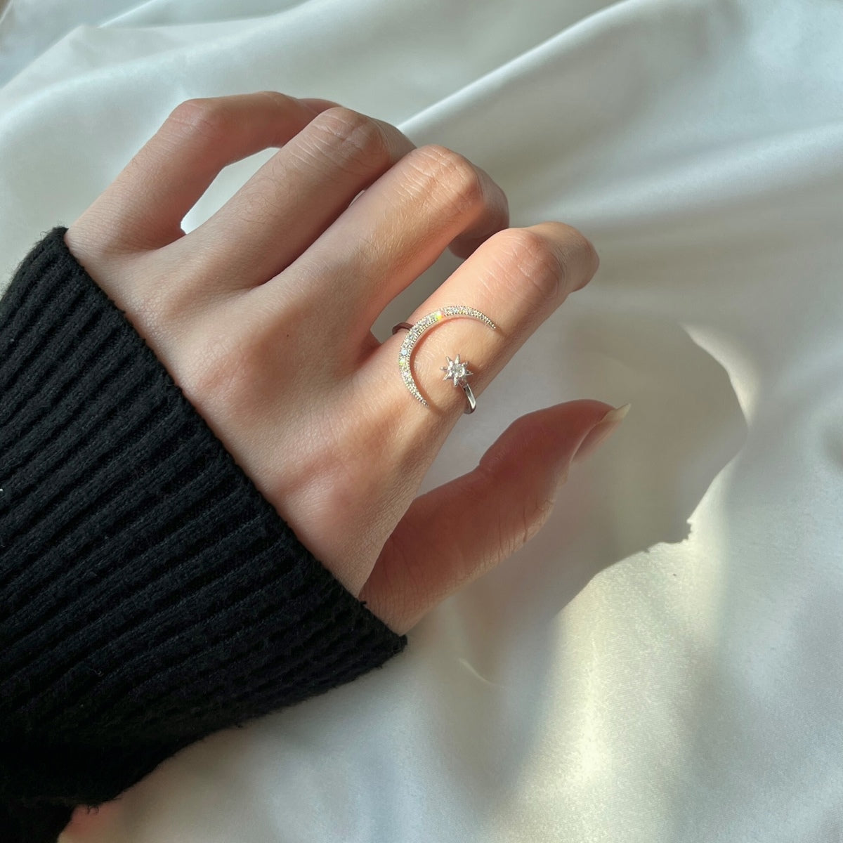 [Love More]Eternity Moon & Star Ring