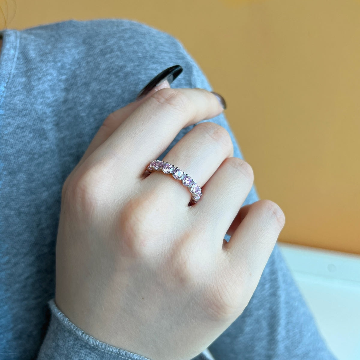 [Love More]Eternity Round Cut Tennis Ring