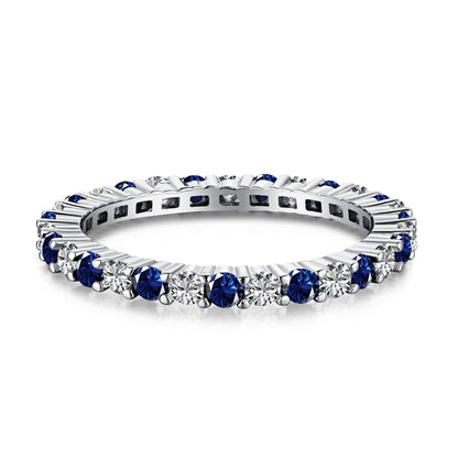 [Love More]Exquisite Colorful Round Cut Tennis Ring