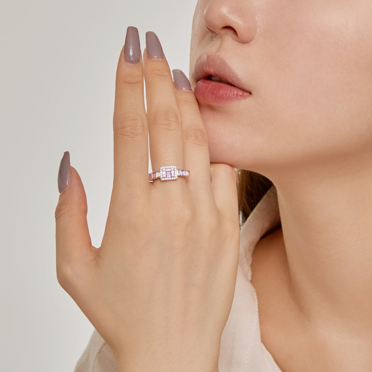 [Love More]Exquisite Colorful Radiant Cut Party Ring