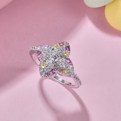[Love More]Luxurious Colorful Flower Shape Banquet Ring