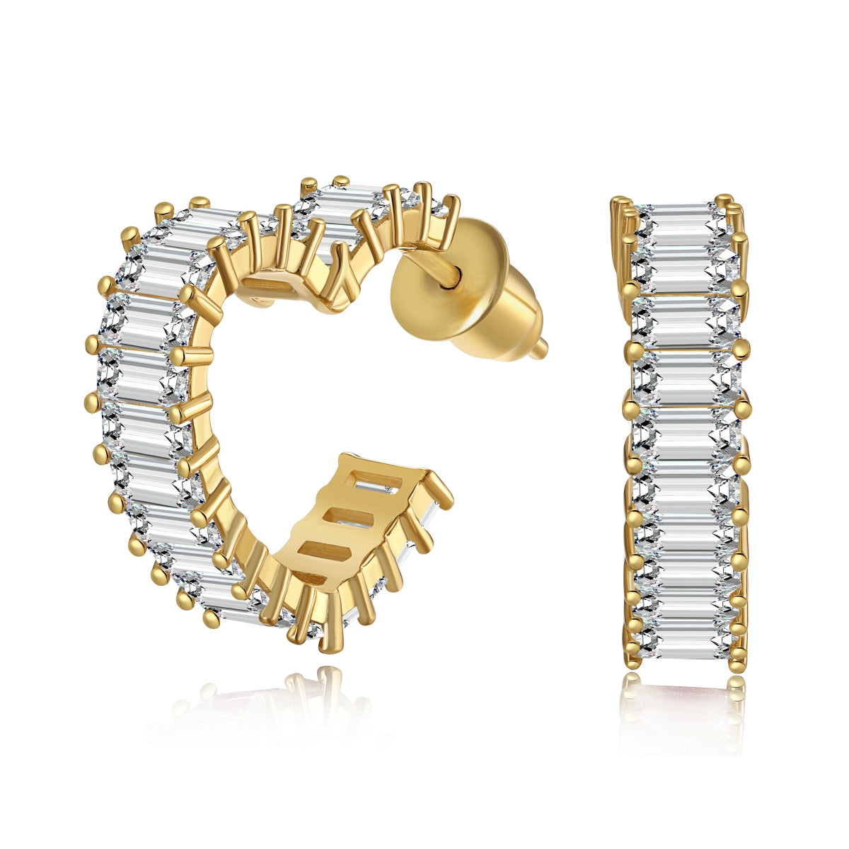 [Love More]Radiant Heart Cutout Earrings