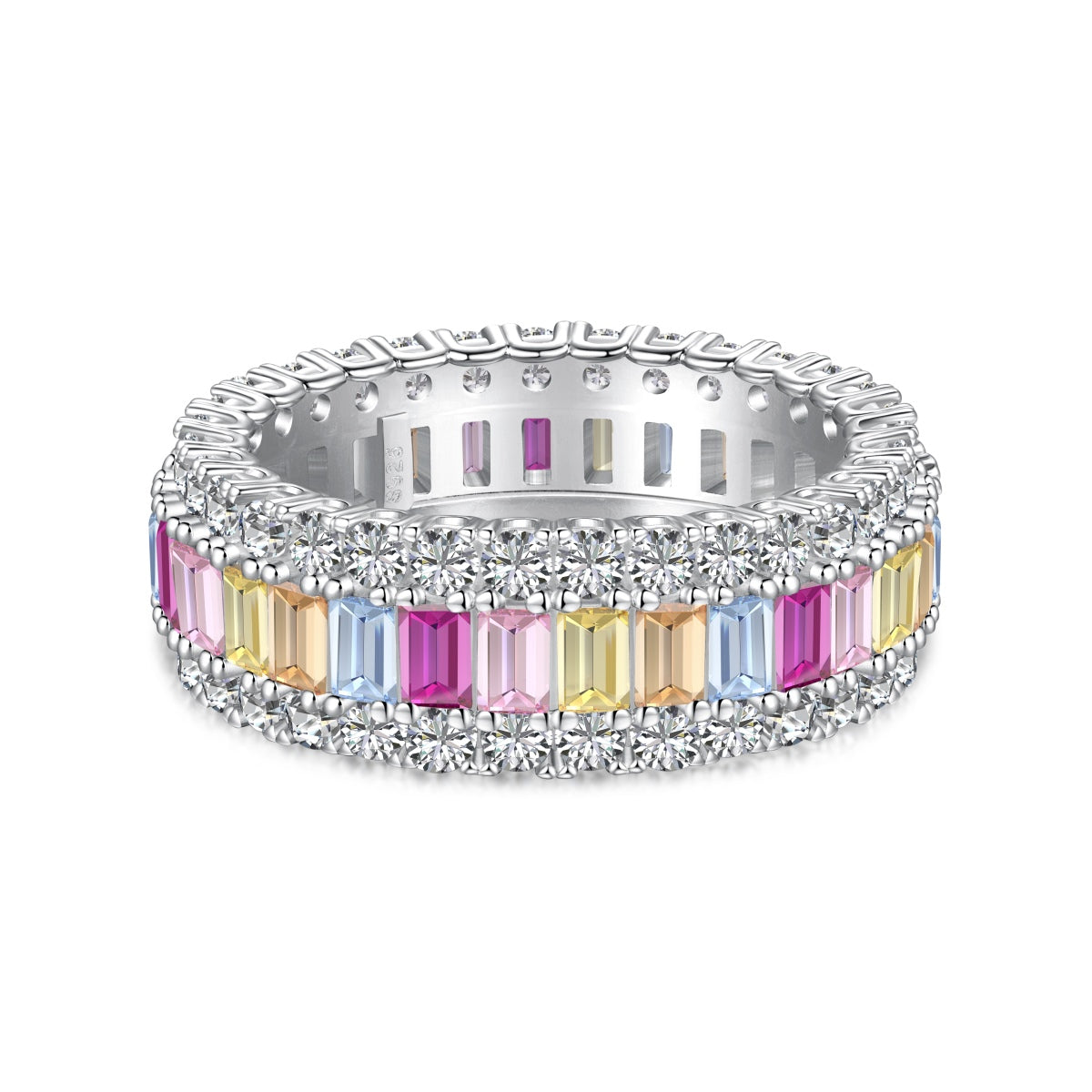 [Love More]Dainty Colorful Radiant Cut Daily Ring