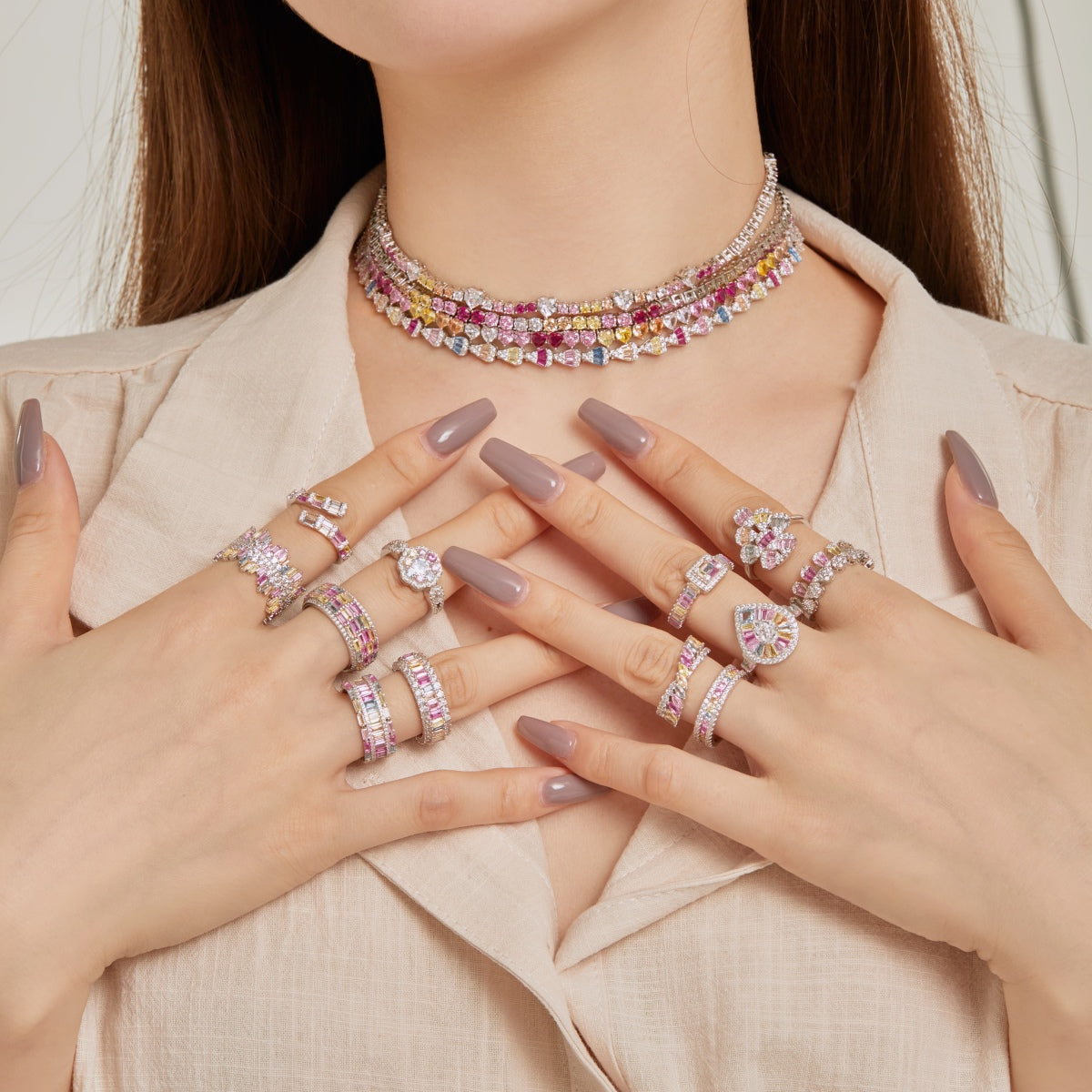 [Love More]Dainty Colorful Radiant Cut Daily Ring