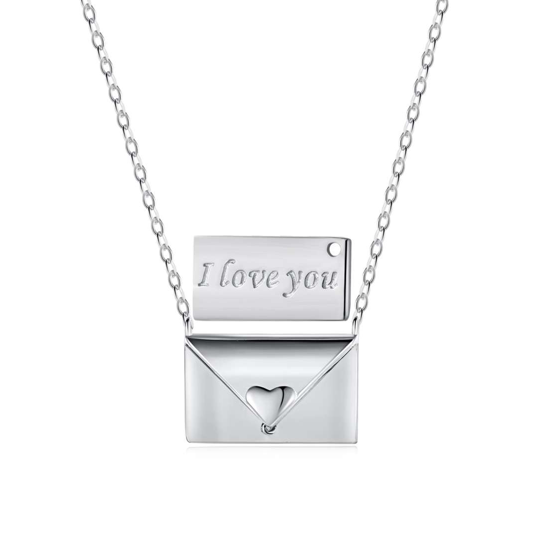 [Love More]Envelope Heart Shape Mother's Day Necklace