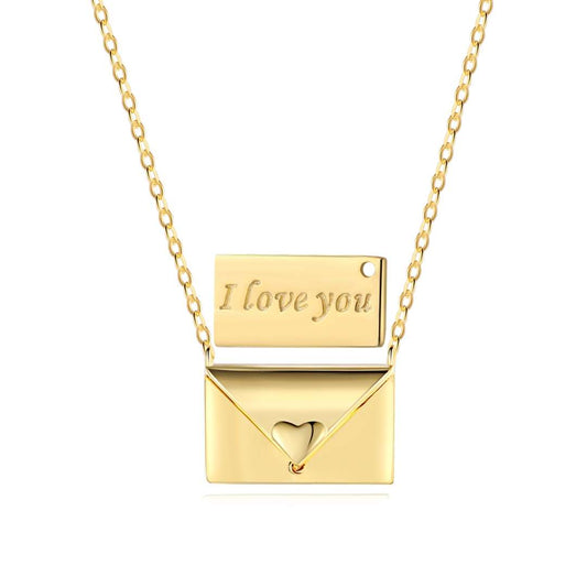 [Love More]Envelope Heart Shape Mother's Day Necklace