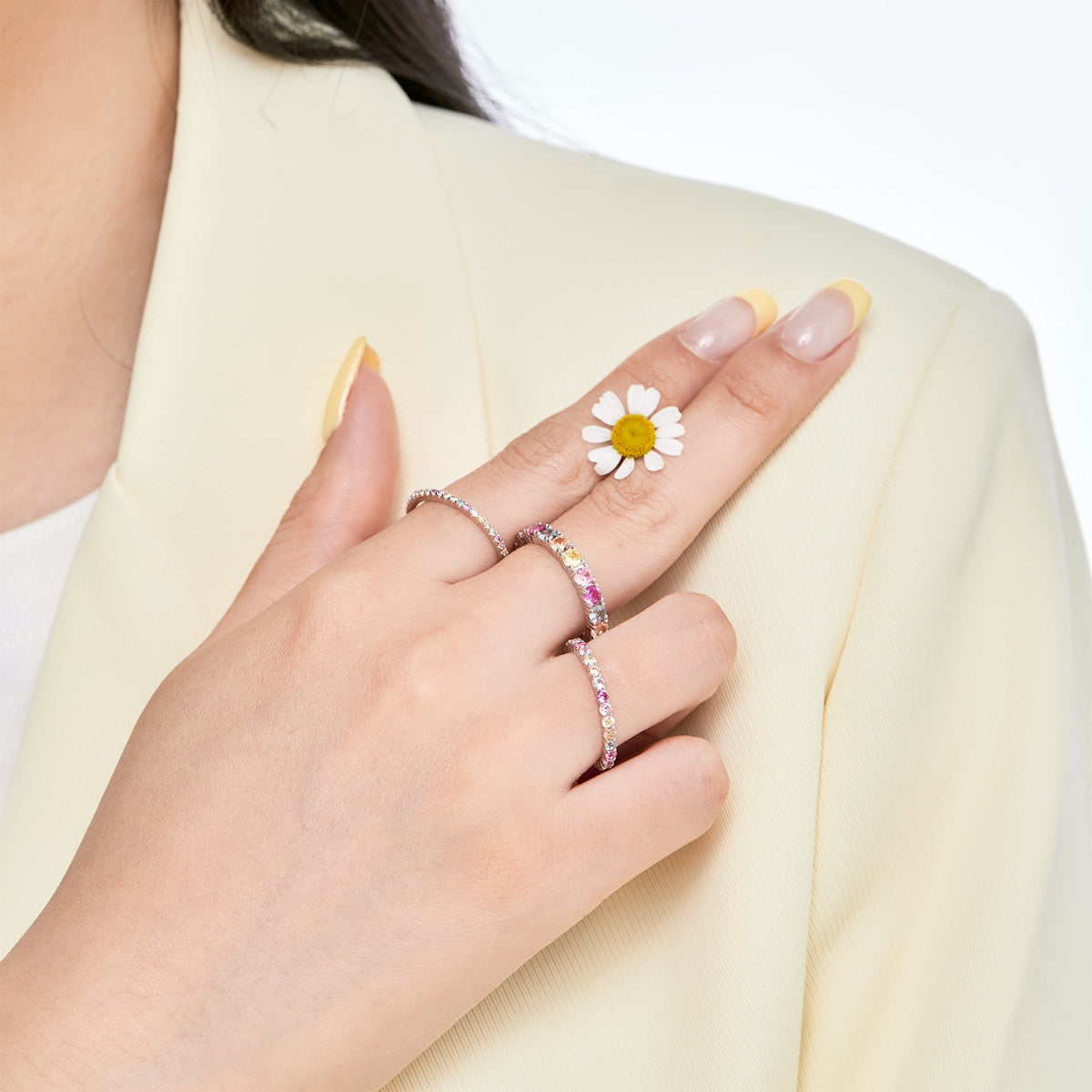 [Love More]Elegant Vivid Round Cut Daily Ring