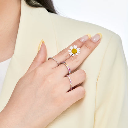 [Love More]Elegant Vivid Round Cut Daily Ring