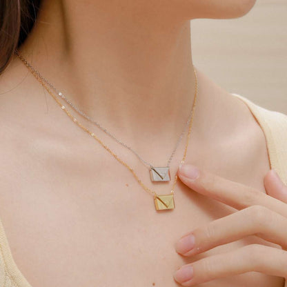 [Love More]Envelope Heart Shape Mother's Day Necklace