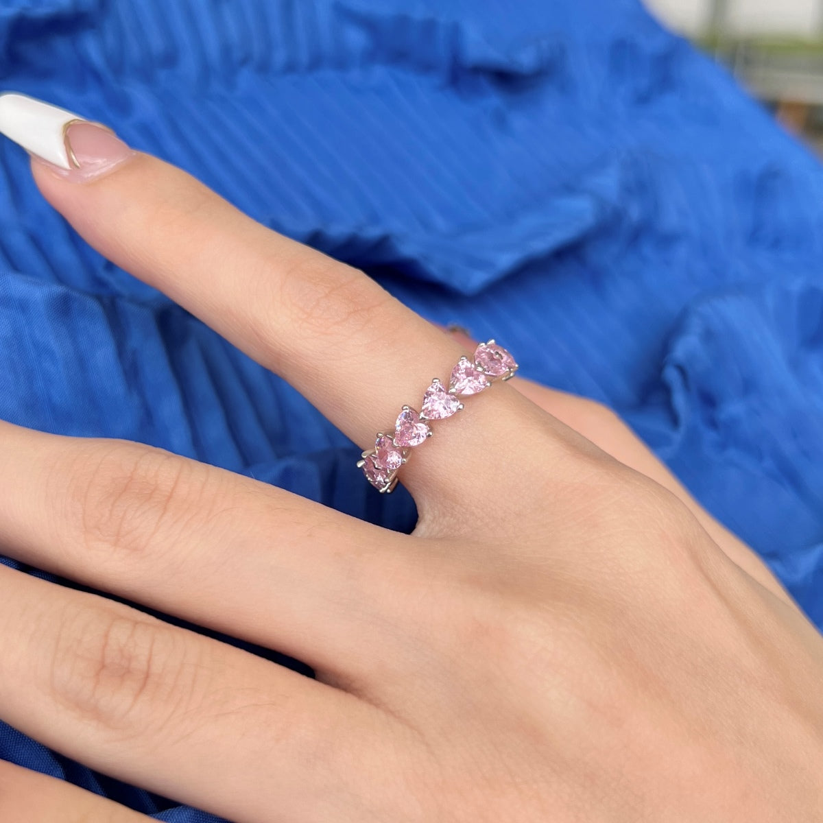 [Love More]0.25 Carat Radiant Romance Heart Cut Lover Ring