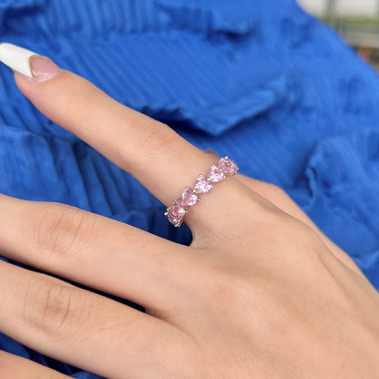 [Love More]0.25 Carat Radiant Romance Heart Cut Lover Ring