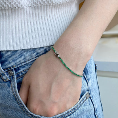 [Love More]Dazzling Colorful Round Cut Daily Bracelet