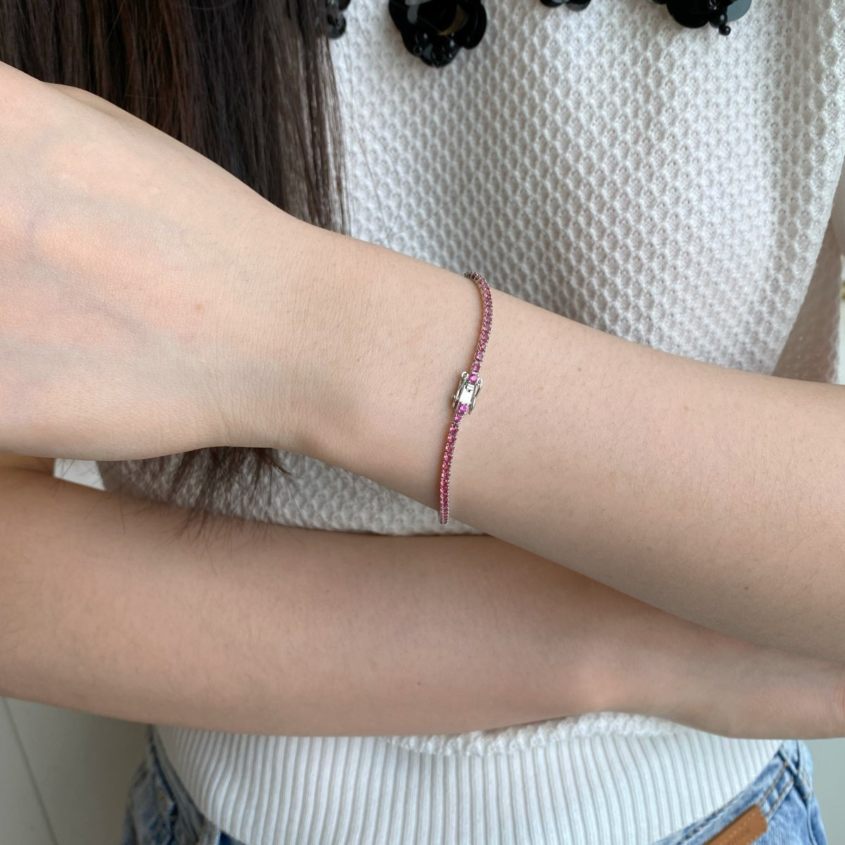 [Love More]Dazzling Colorful Round Cut Daily Bracelet