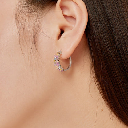 [Love More]Dazzling Colorful Emerald Cut Daily Earrings