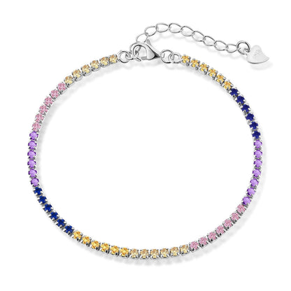 [Love More]Radiant Shinning Princess Cut Tennis Bracelet